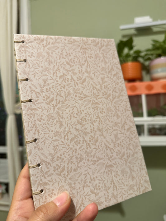 Brown Beige Floral Journal