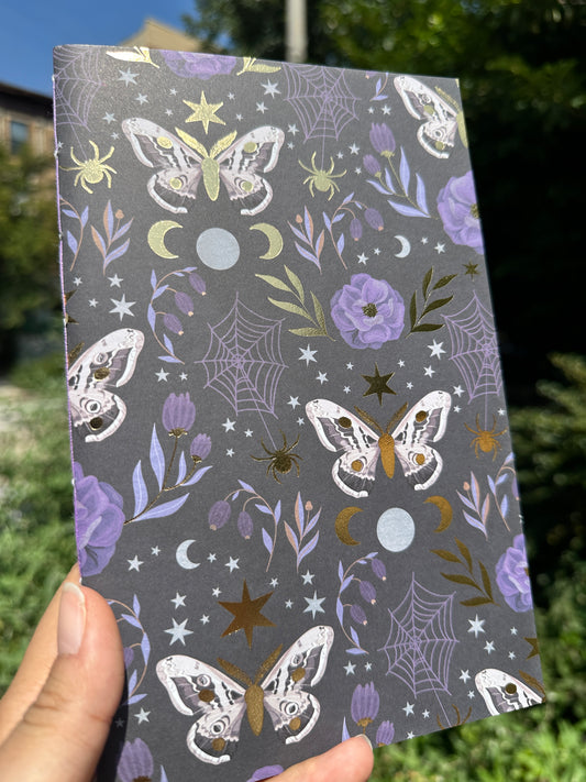 Moth Floral Lined Book