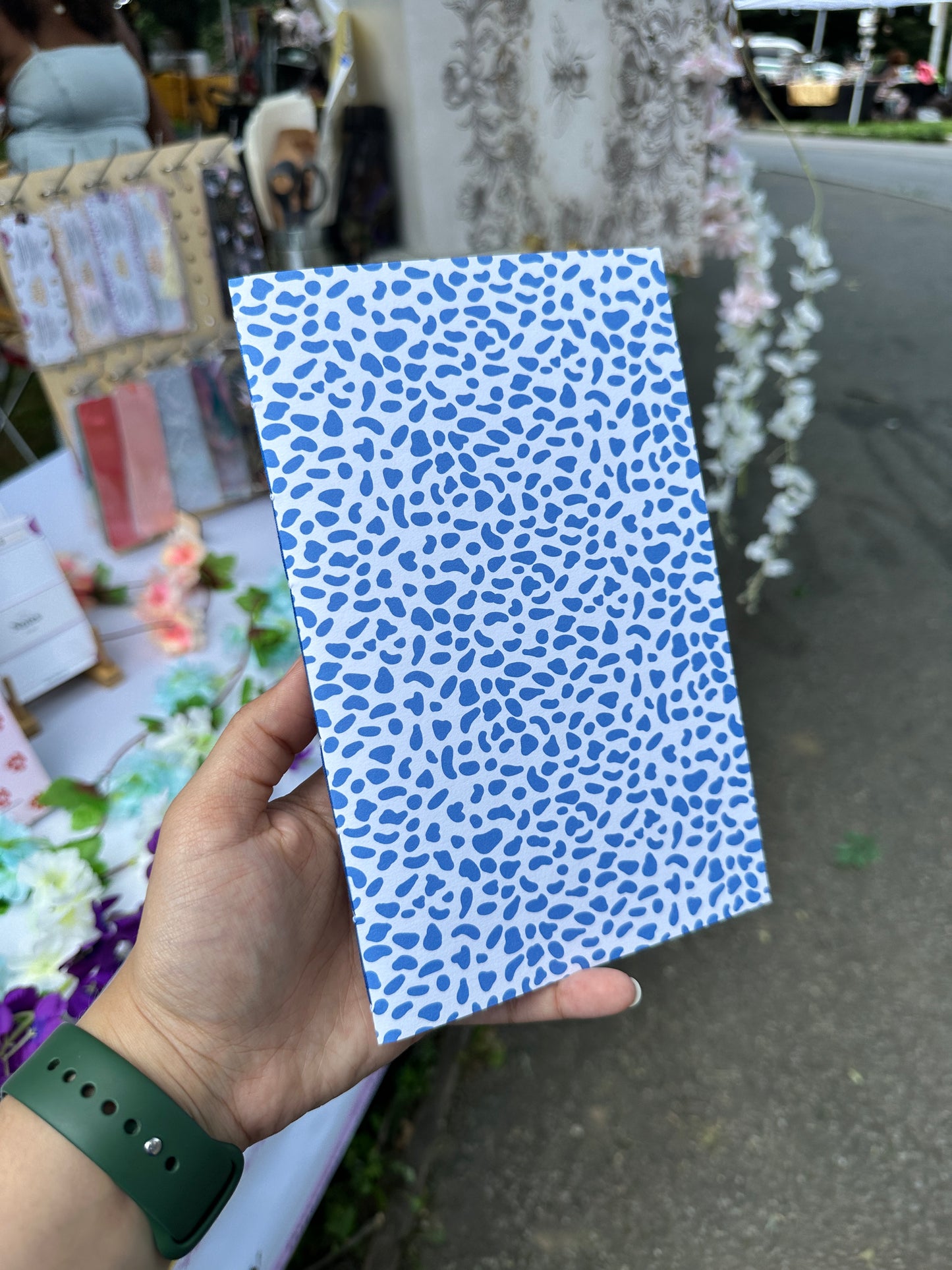 Blue Dots Lined Book