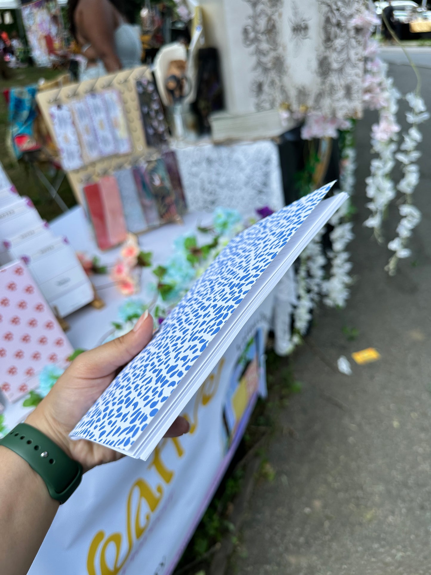 Blue Dots Lined Book