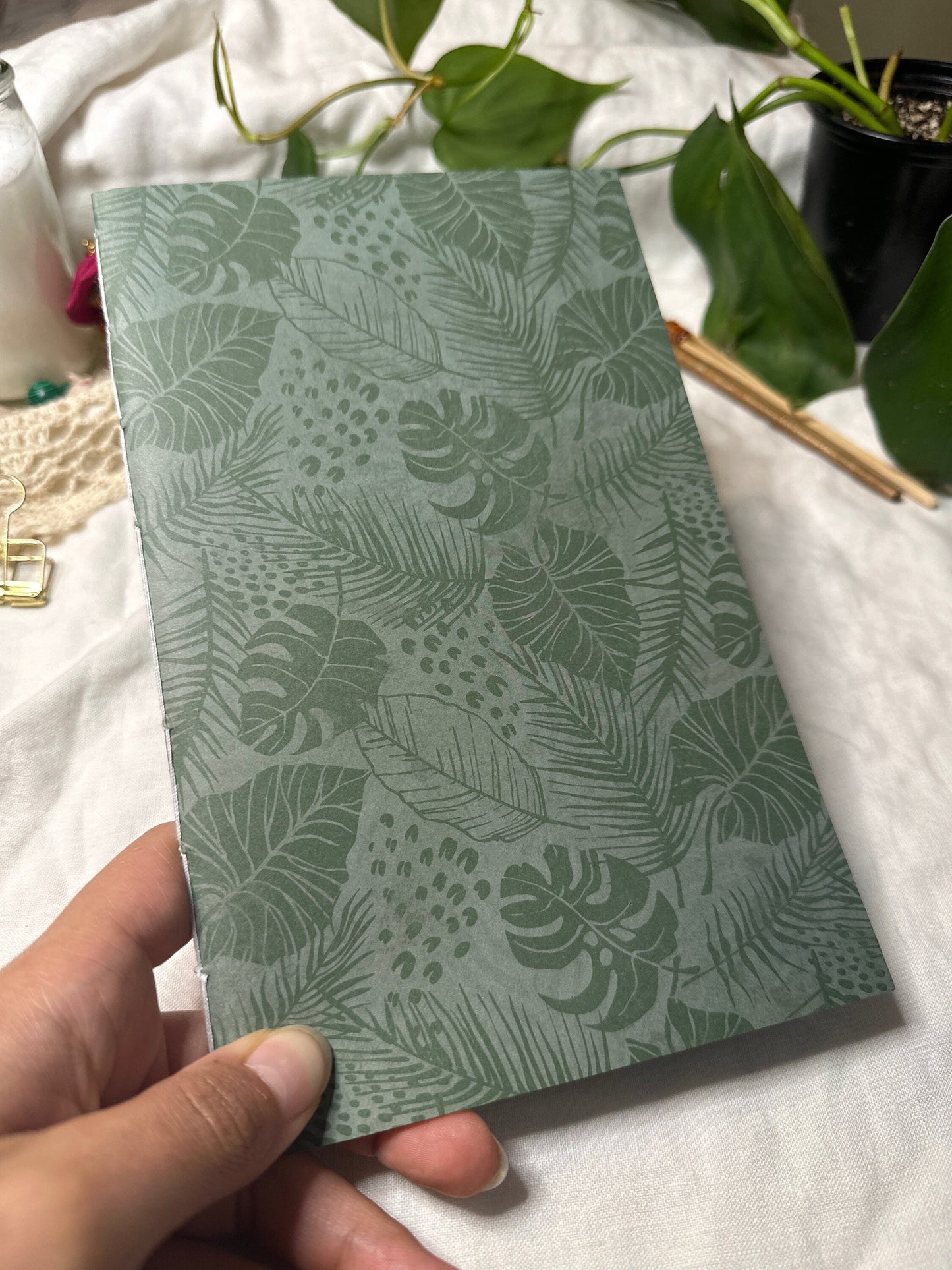 Leafy Lined Book